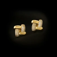 simple gold colour geometric elements zircon earrings for woman 2020 new fashion korean jewelry luxury party exquisite earring