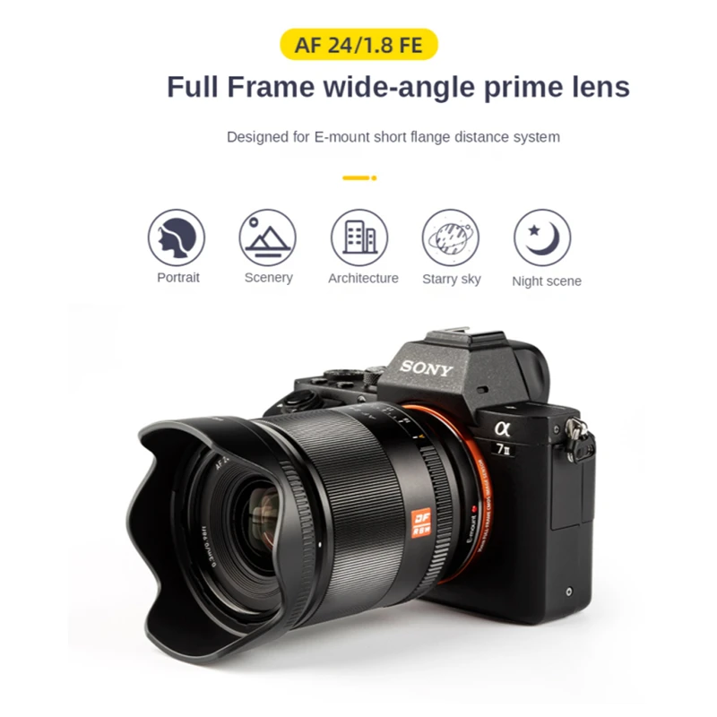 Viltrox 24 мм F1.8 Полнокадровый широкоугольный объектив с автофокусом Для