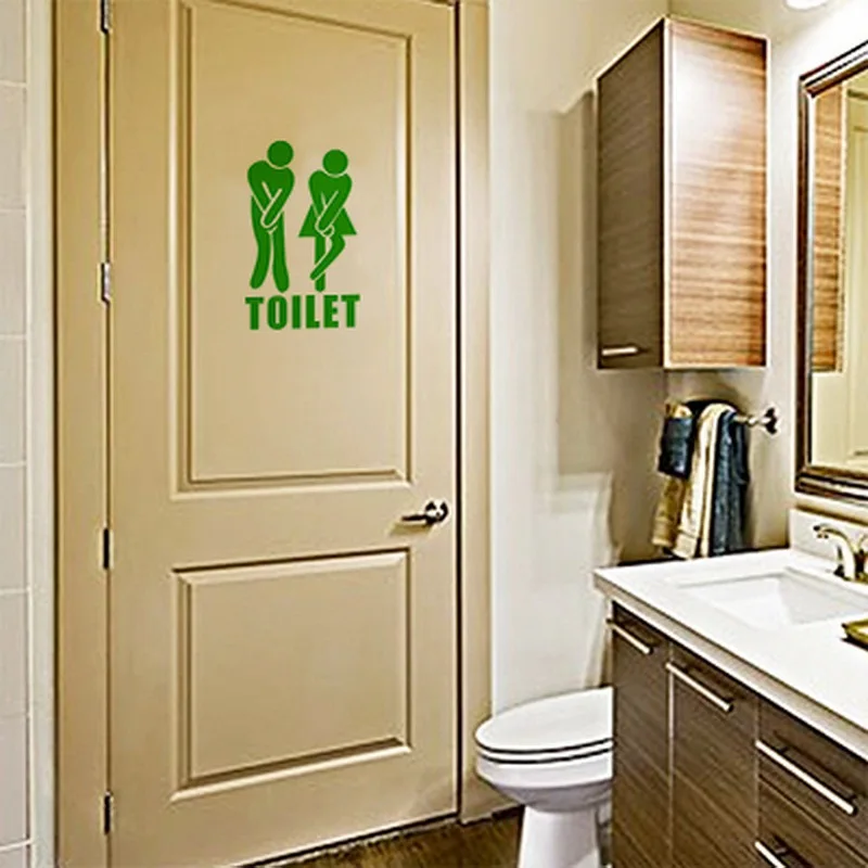 ПВХ наклейки на стену для дам и джентльменов украшение туалетной двери ванной