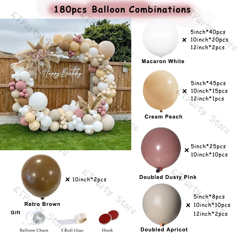 180 шт. двойные воздушные шары в виде пыли | Дом и сад