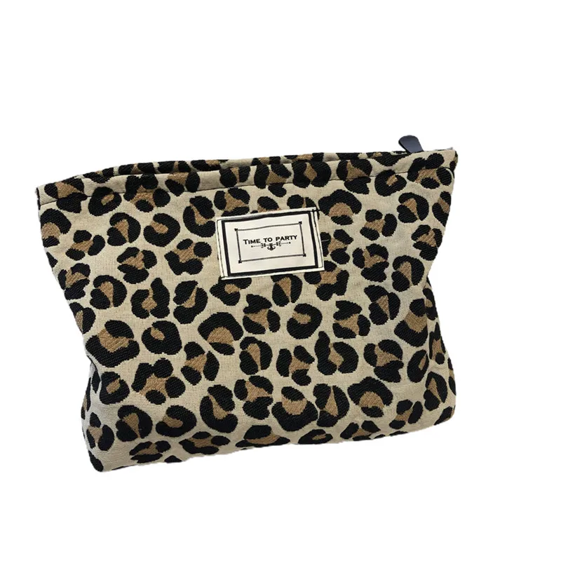

Small Makeup Bags, Lightweight Animal Print Cosmetic Organizer Zipper Handbag for Women