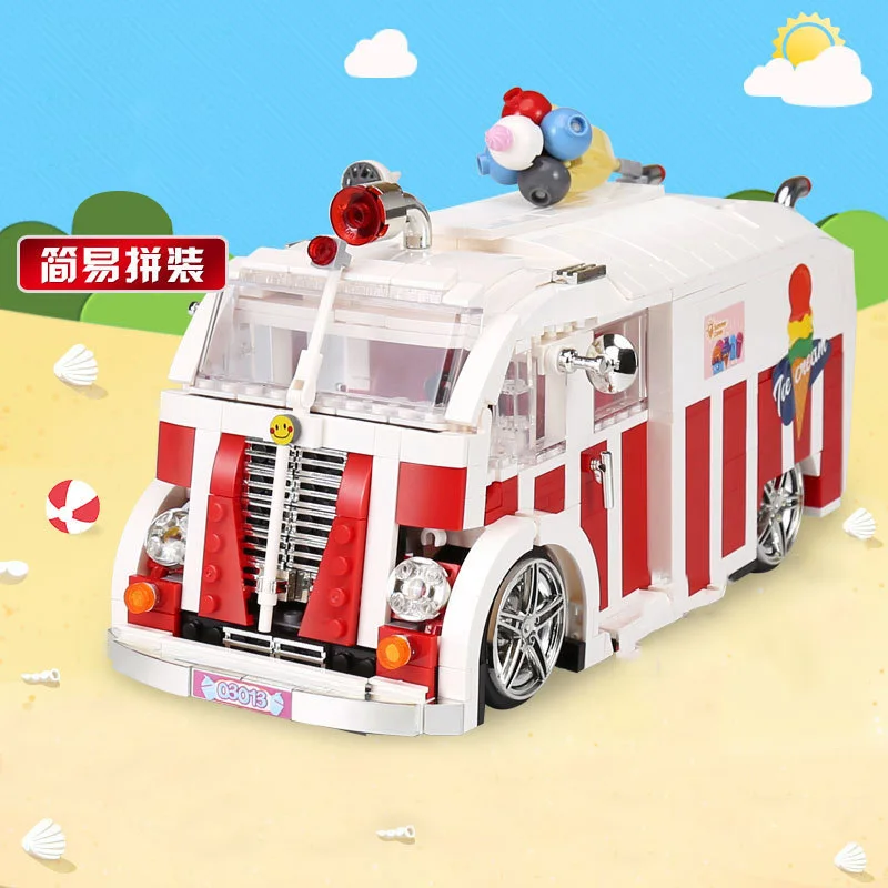 XingBao совместимый Город Друзья мороженое поместье автомобиль креативный набор