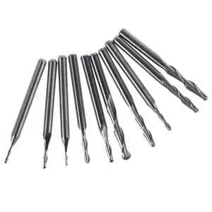 Концевая фреза из карбида с шариковой насадкой, гравировальная фреза с ЧПУ, твердосплавная насадка A5YD, 10 шт., 11, 52, 02, 53,175 мм