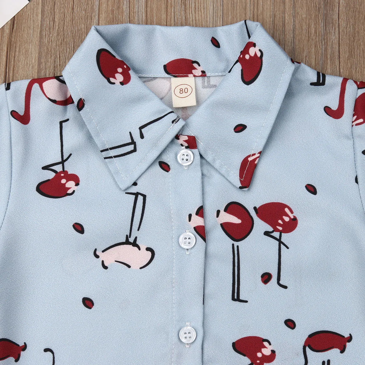 Рубашка с короткими рукавами и принтом для детей от 1 года до 5 лет Топы +