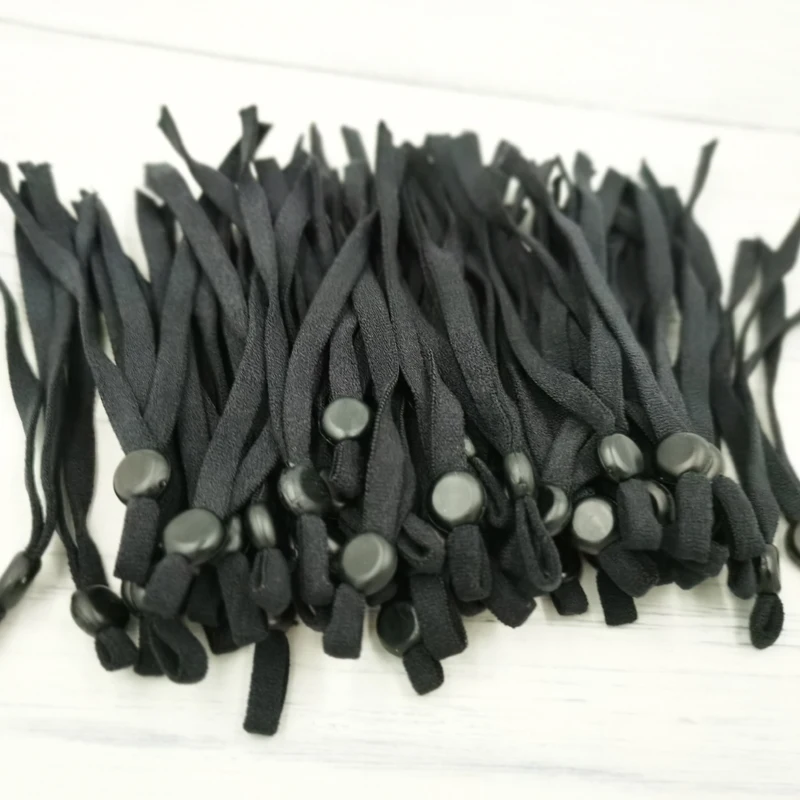Banda el&aacute;stica de costura para mascarillas, cuerda de 5mm de ancho con hebilla ajustable, accesorios de fabricaci&oacute;n DIY, 500 Uds., venta al por mayor-3