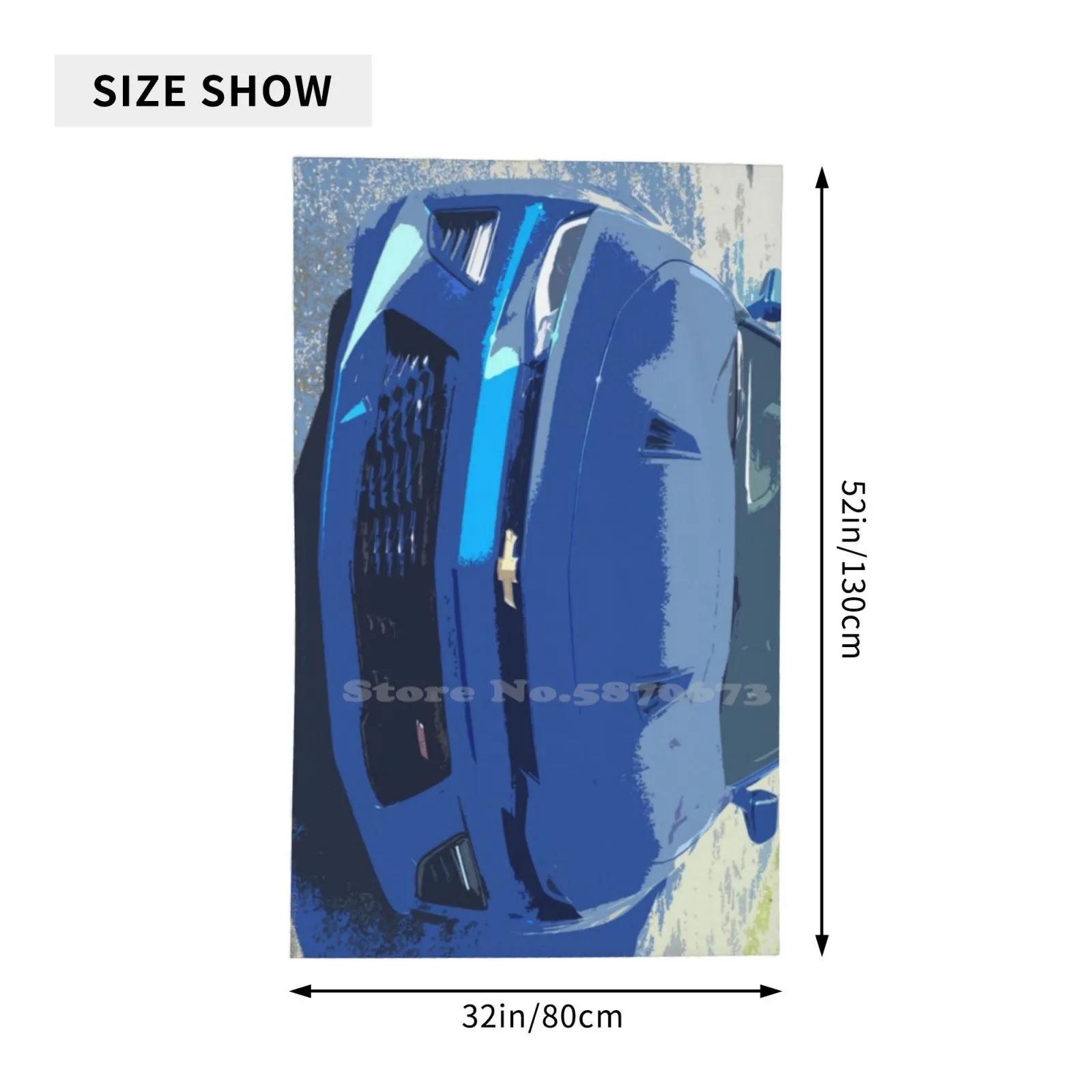 Голубое полотенце для ванны Chevrolet Camaro 2Ss с цифровым видением новее мягкое удобное