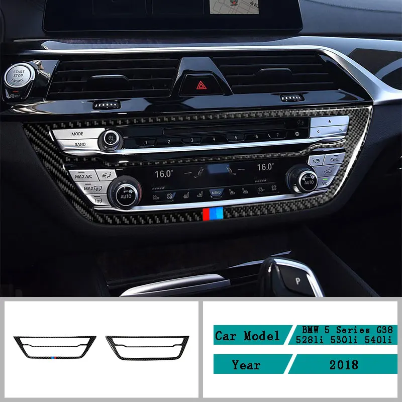 

Автомобильные аксессуары из углеродного волокна, внутренняя панель CD, наклейки для BMW 5 серии G38 528li 530li 540li 2018