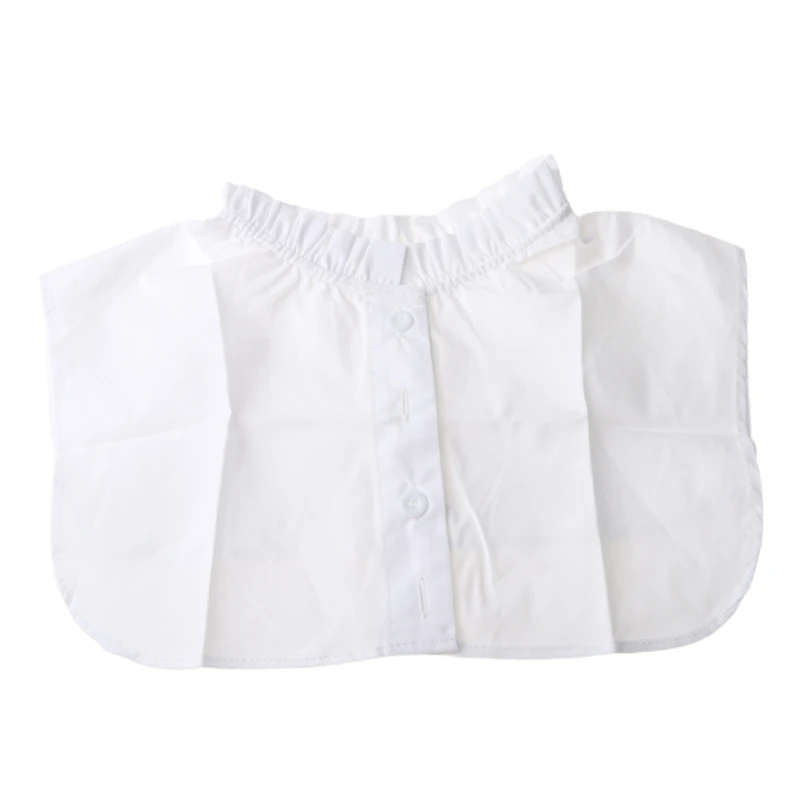 

Women Half Top Ruffles Stand Dickey False Fake Collar Detachable Blouse Necklace