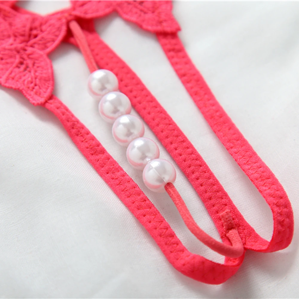 Полые сексуальные стринги жемчужные милые трусики бисероплетение сексуальное