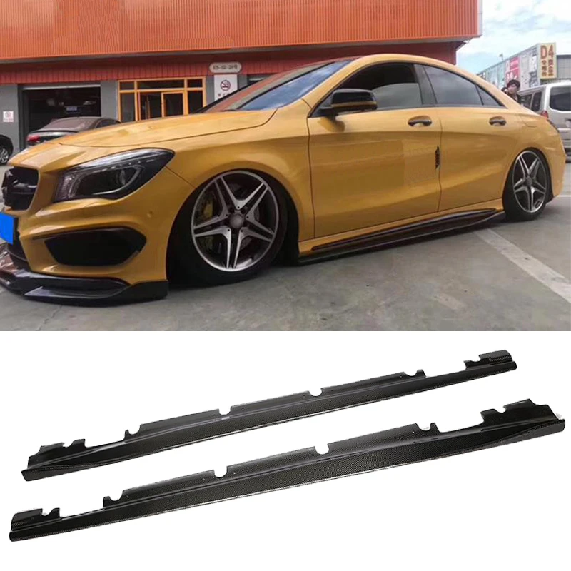 Боковые юбки из углеродного волокна комплекты кузова для Mercedes Benz A Class W176 A45 CLA W117