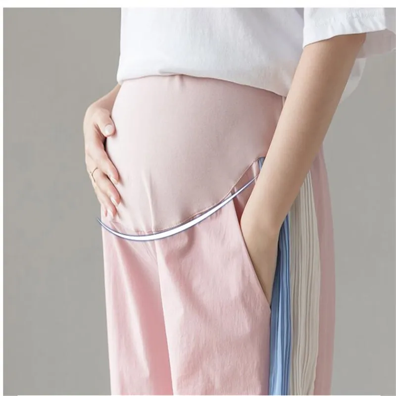 Женские Леггинсы для беременных летние тонкие спортивные джоггеры облегающие