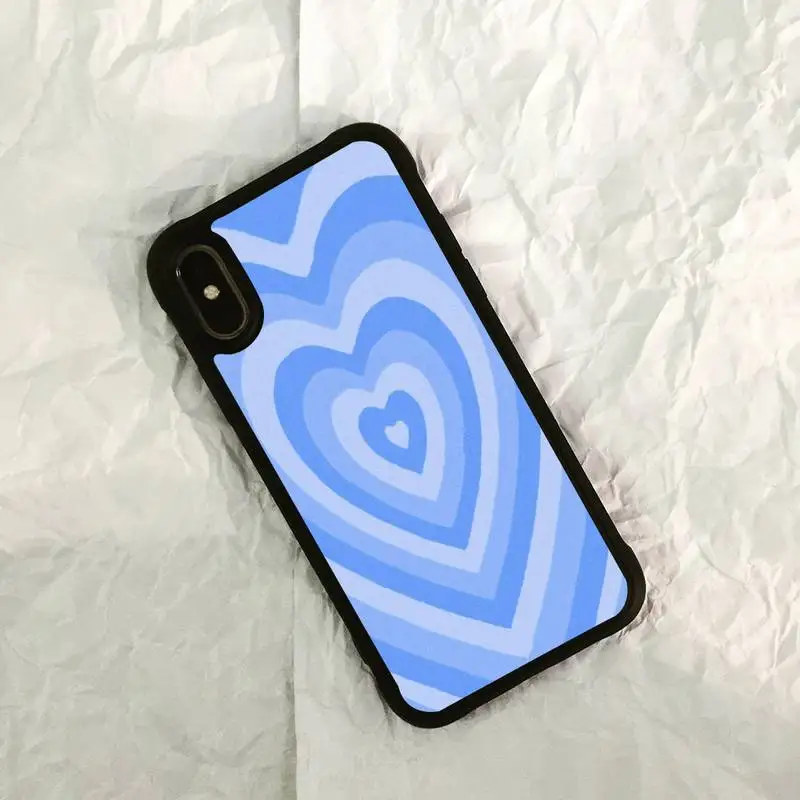 

Love overlap Phone PC&TPU Case For iPhone6 7 8 x 11 12Cover Fundas Coque