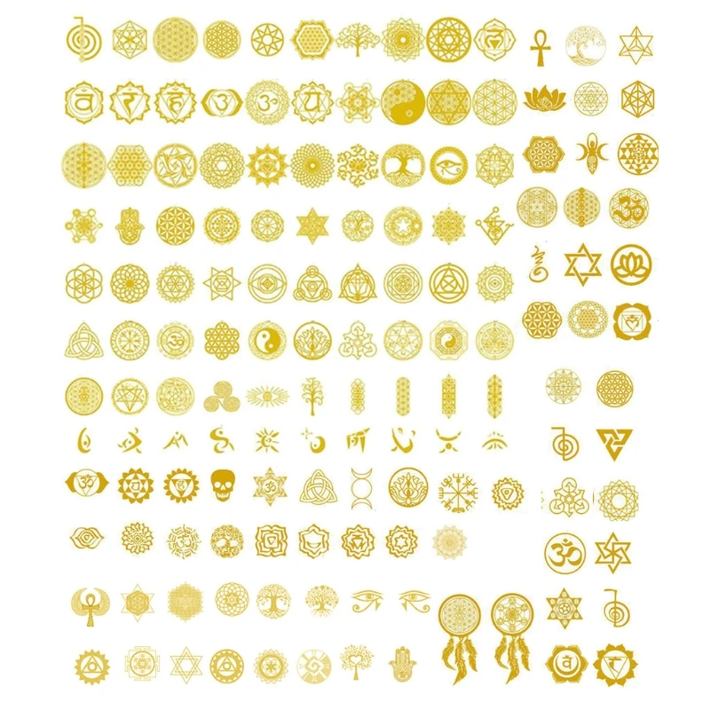 

L5YD Cell Phone Health Protection Hollowing Technique 50Pcs/golden Decorative Sticker