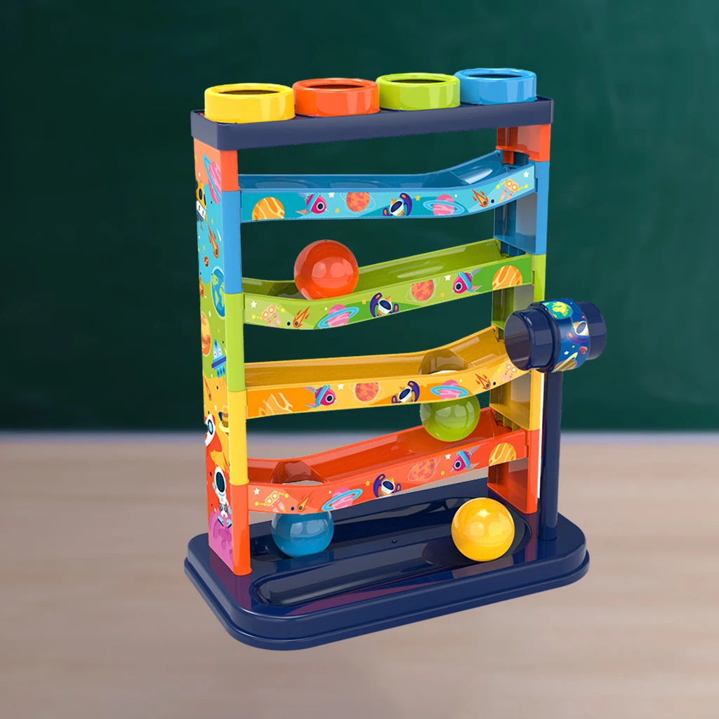 Детская Машина рампа игрушки мяч гоночные треки для малышей с 10