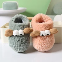 children winter home slippers boys and girls unisex furry slides 2020 new arrival animal deer slippers warm toddler shoes