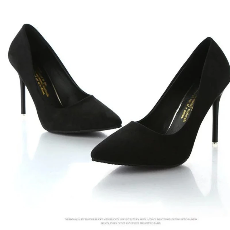 

2021 Spring and Autumn Wedding Shoes Women's Shoes 10CM Pointed Toe Fashion Stiletto High Sexy Red Ladies High-heeled Shoes