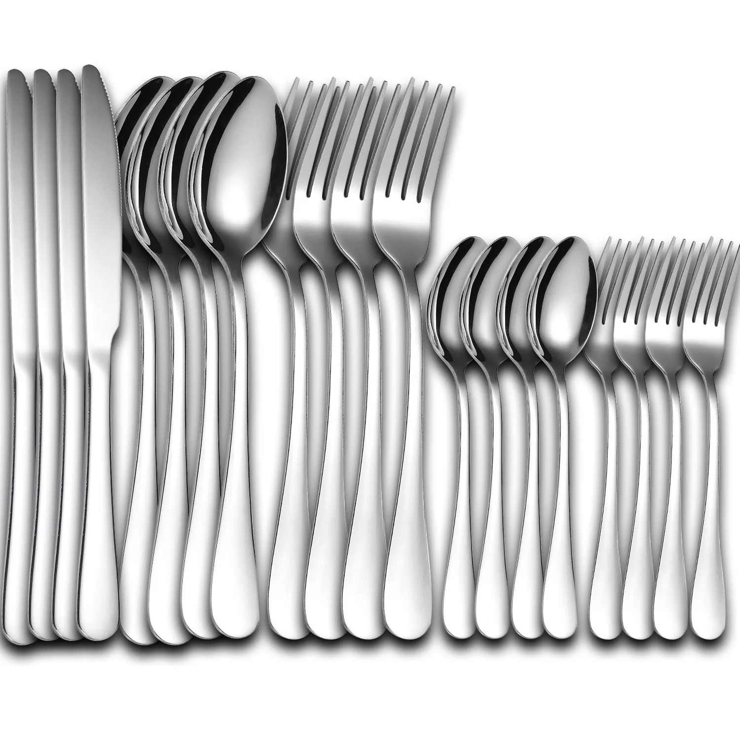 

20 шт., набор столовых приборов из нержавеющей стали