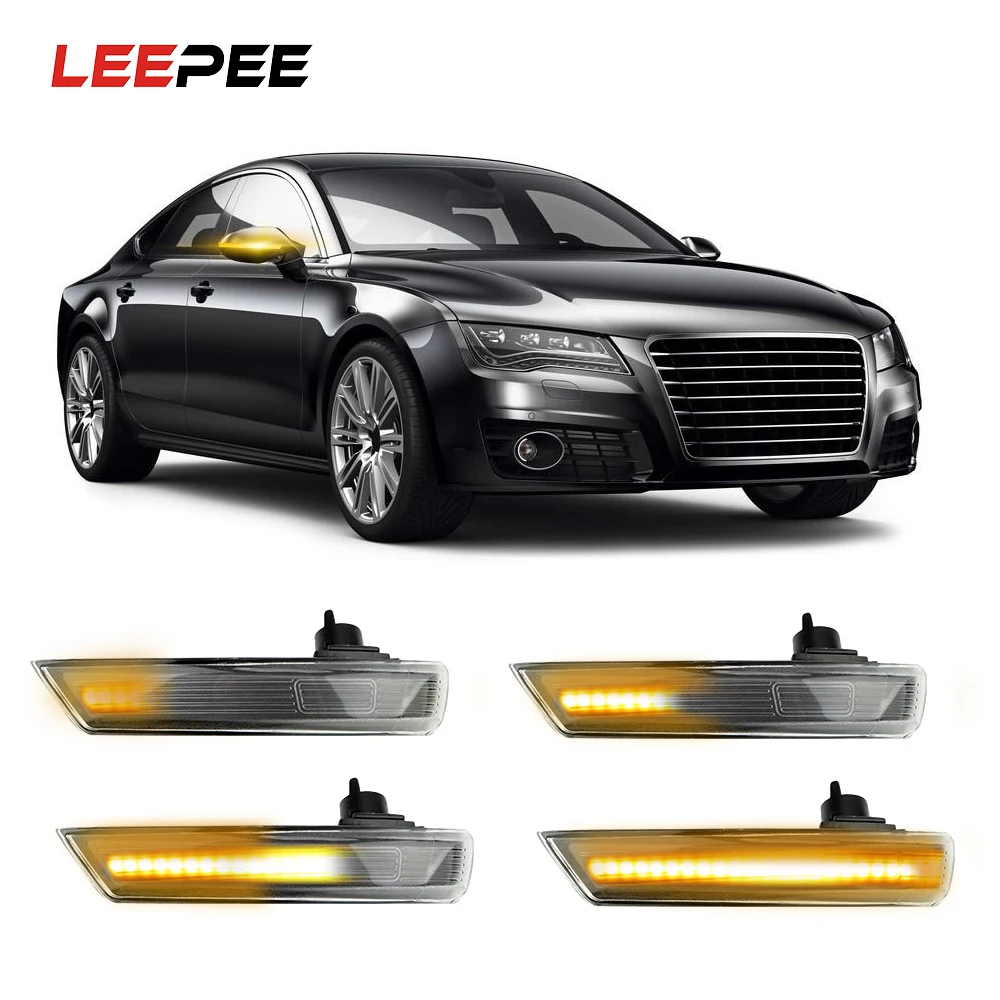 

2Pcs LED Dynamic Turn Signal Light Repeater Light Flowing Side Wing Rearview Mirror Indicator For Ford Focus Hatchback 2012-2018