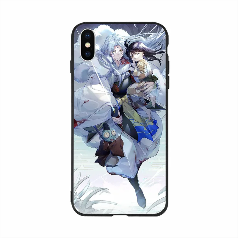 

Japanese manga Inuyasha Sesshoumaru Phone Cases For iphone 11 Pro Max 12 Pro Mini XR XS 8 X 7 Plus Shockproof Soft Silicone Case