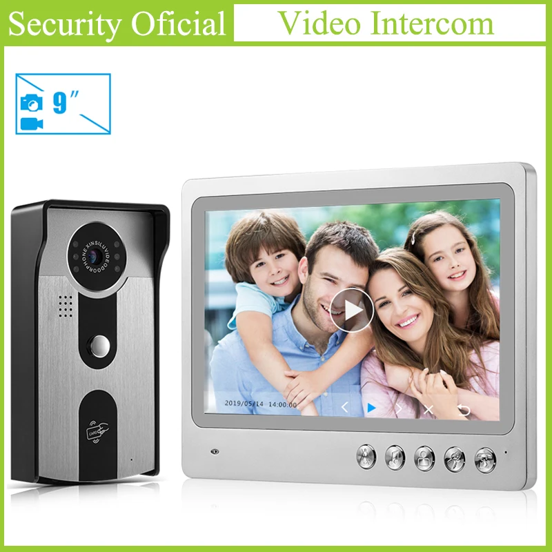 ЖК дисплей 9 дюймов TFT цветной сенсорный экран комплект внутренней связи