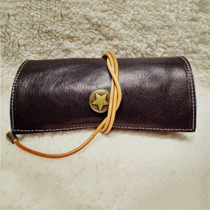 Большая черная сумка-ведро ручной работы Подлинная женская сумка с 4 трубками