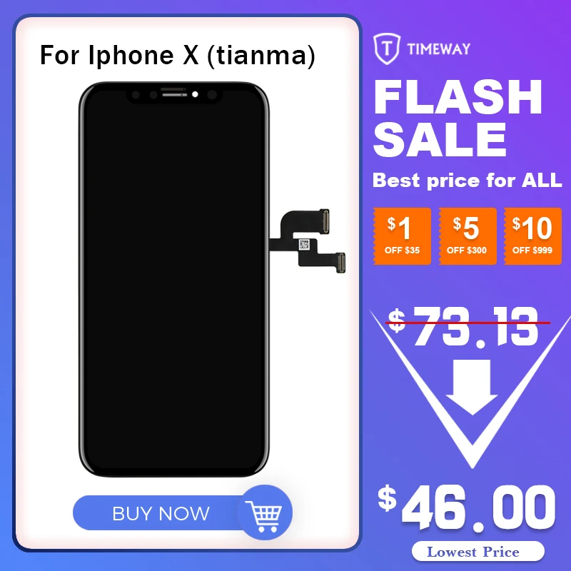 Timeway Flash для iPhone X ЖК дисплей Tianma сенсорный экран с дигитайзером запасные части в
