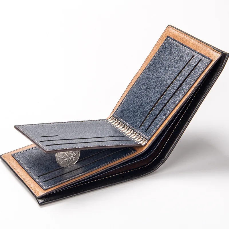 

Vintage Men Leather Wallet Brand Luxury Short Slim Male Purses Money Clip Credit Card Dollar Price Portomonee Carteria