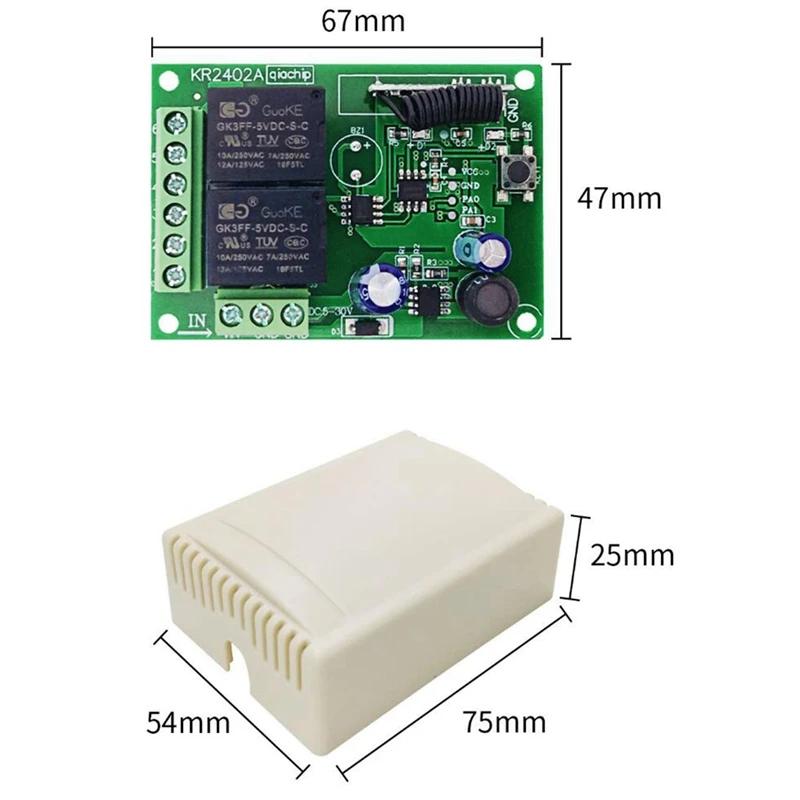 DC 6V/12V/24V Wireless Relay Module 2-Way Channel Internet Smart Remote Control Mobile Phone Switch | Электроника