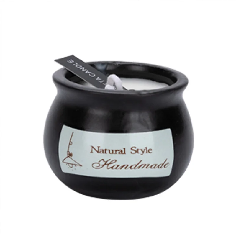 Черные керамические горшки в скандинавском стиле ароматические свечи ручной