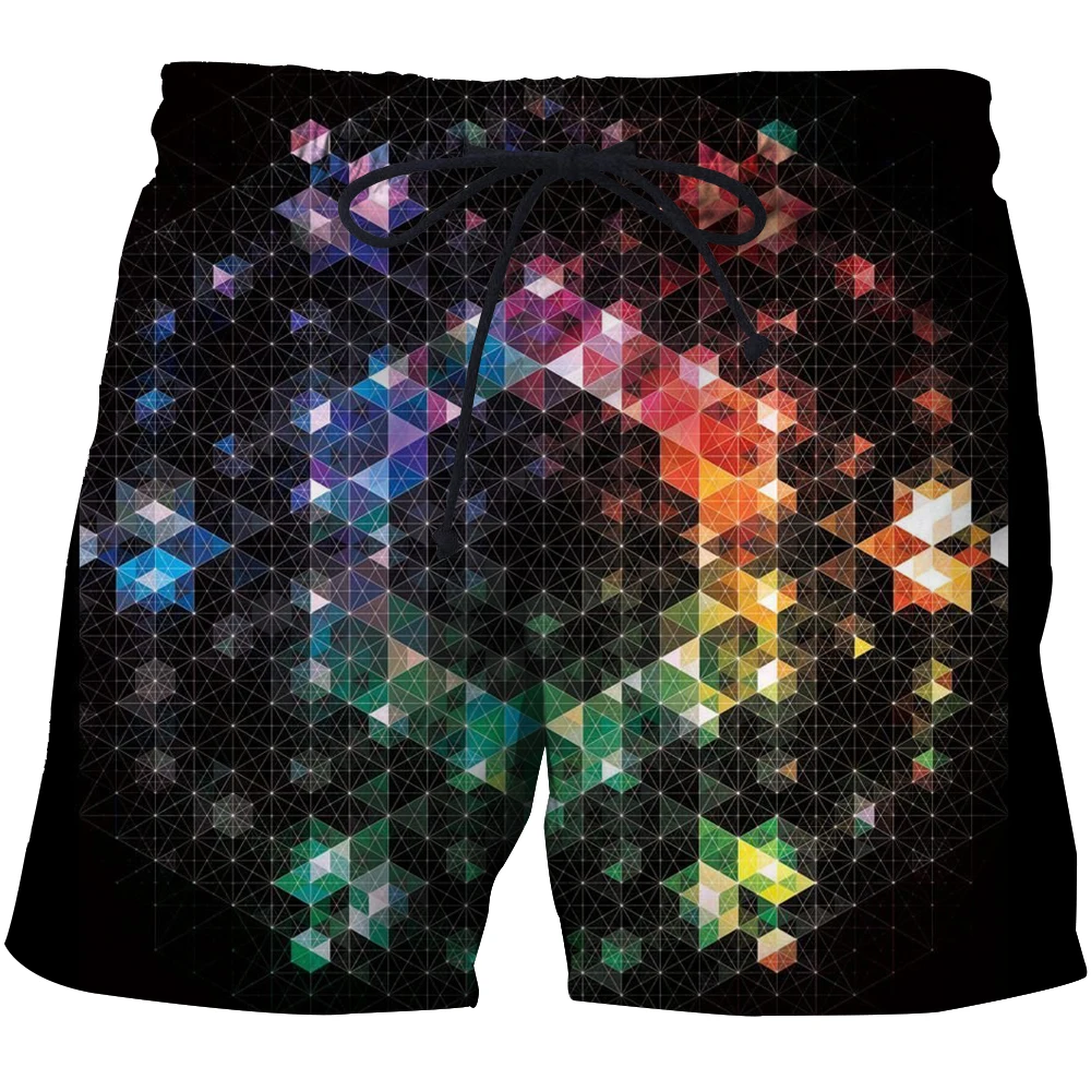 

Summer men's seaside quick-drying Swimming pants Explosion Street Hip Hop Harajuku Men's Shorts 3D printed polka dot beach pants