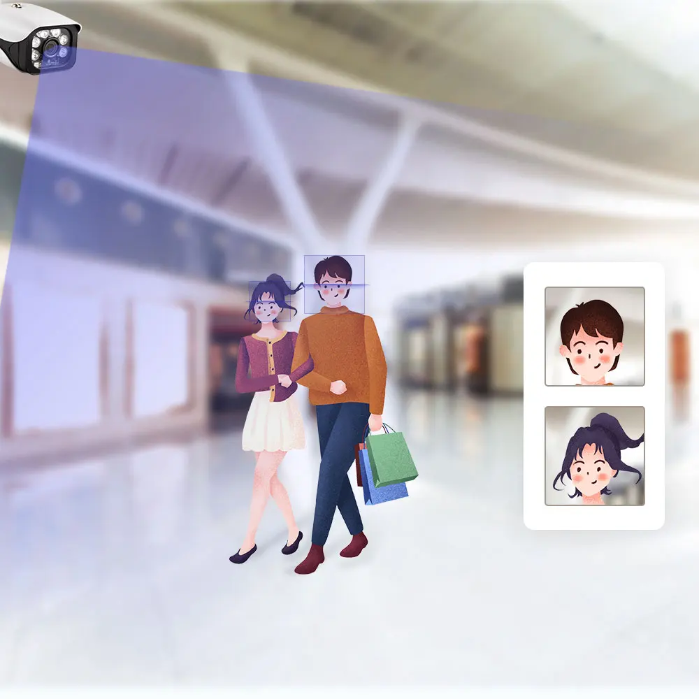 Камера видеонаблюдения Fuers беспроводная камера безопасности 4 канала 5 МП POE NVR