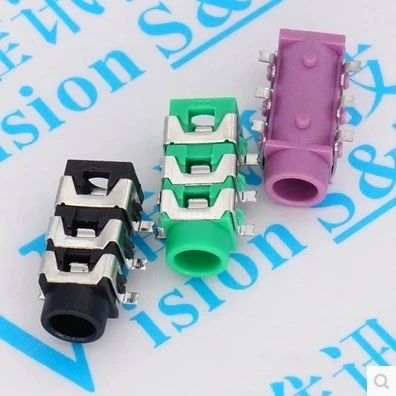 10 шт. 3 5 мм Женский аудио разъем SMT 6Pin стерео наушников PJ313D PJ-313D SMD | Электронные