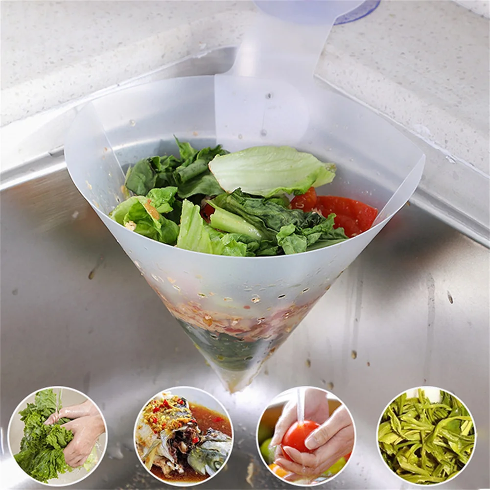 

1PCS Folding Freestanding Kitchen Sink Filter Vegetable Drain Plug Sewer Gadgets Toilet Bathroom Waste Leakage Net Food Filters