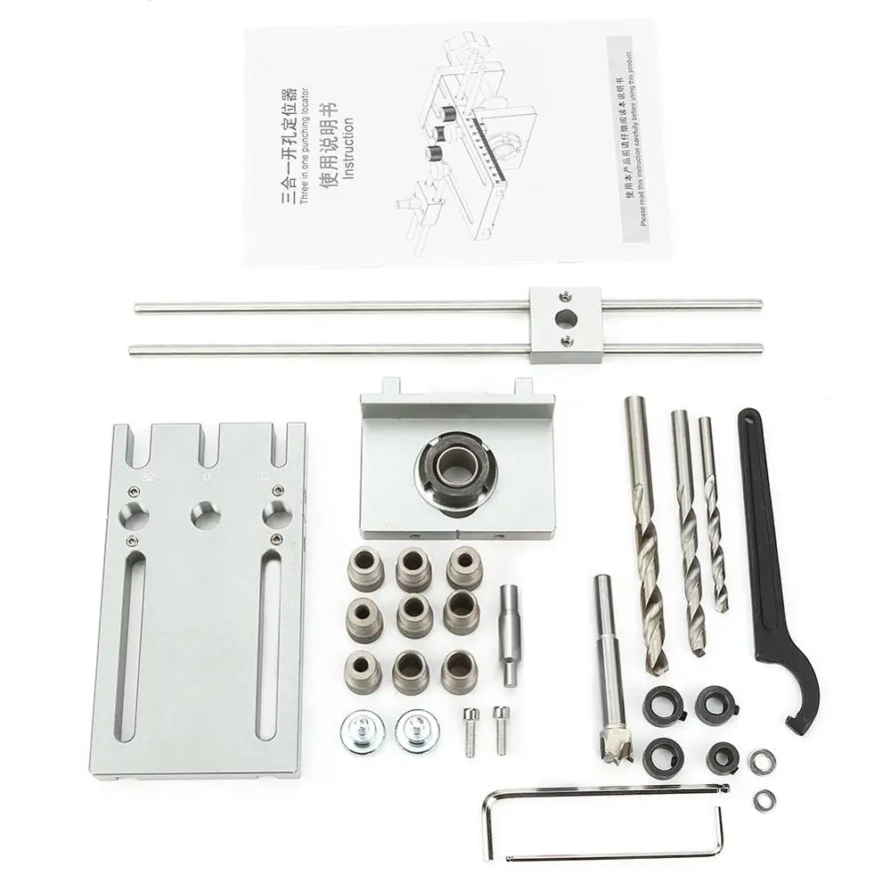 Дюбель джиг для мебели быстрое соединение Cam Фитинг 3 в 1 Самоцентрирующийся