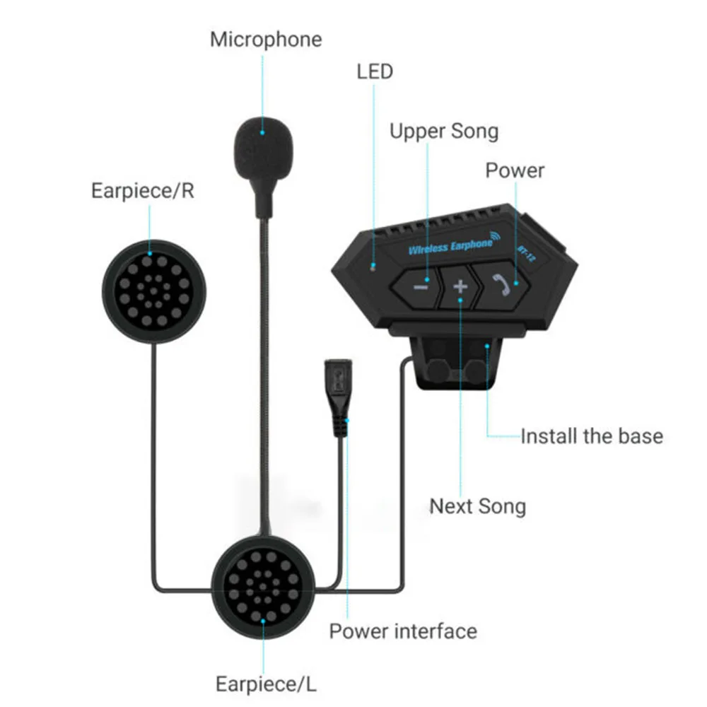Bluetooth гарнитура для мотоциклетного шлема|Наушники шлемов| |