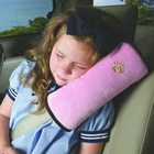 Детский ремень безопасности для детей, автомобильные ремни безопасности, подушка для защиты плеч, автомобильный мягкий подголовник, ремень безопасности, подушка для шеи, детская подушка
