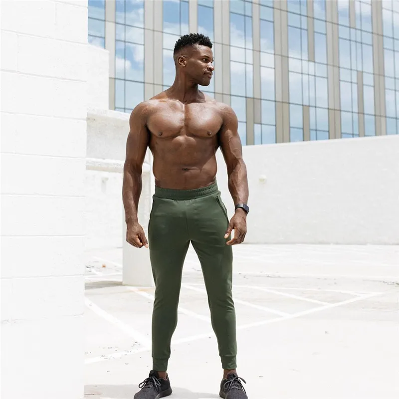 Мужские тренировочные джоггеры повседневные спортивные штаны на молнии с