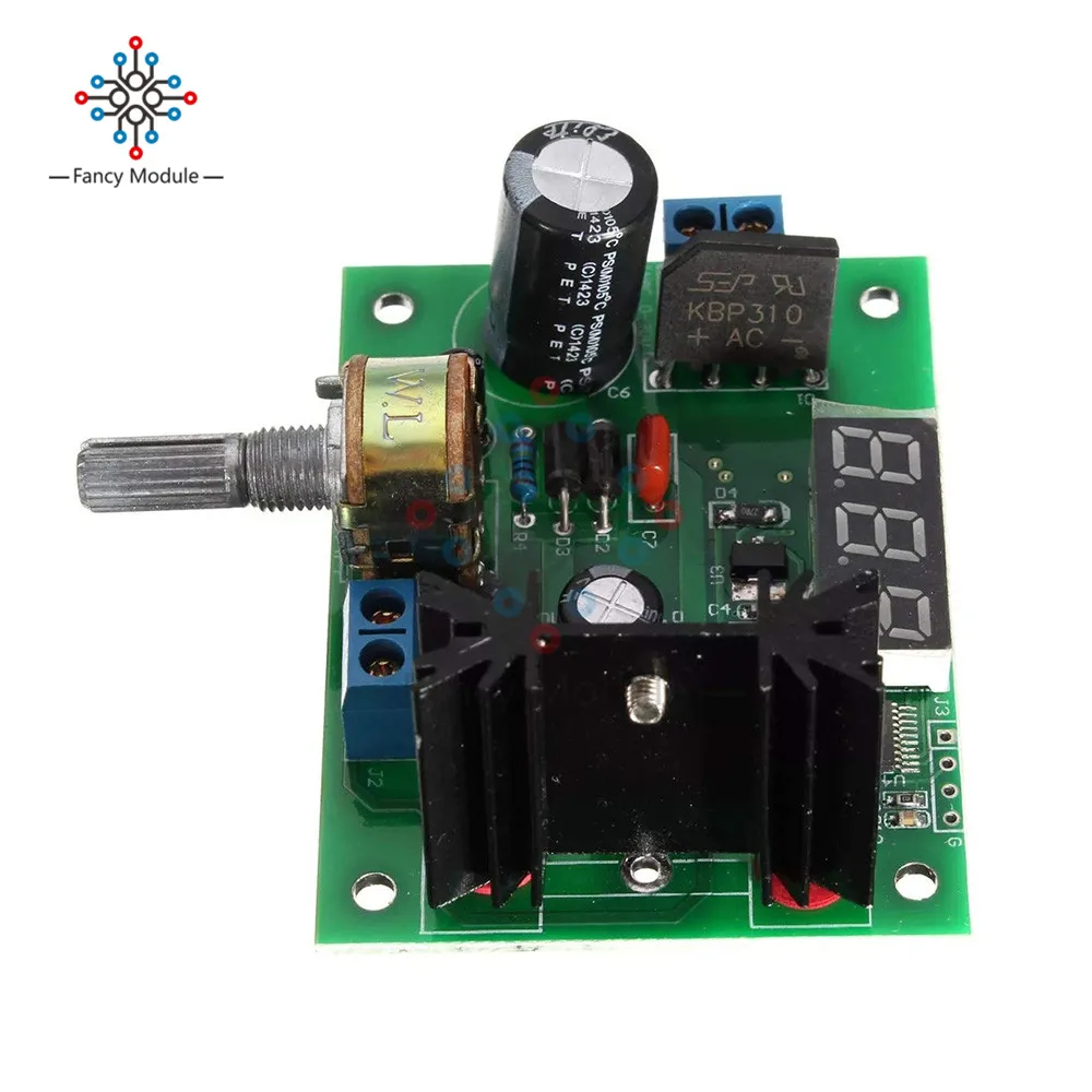 Diymore LM317 AC 0-22A/DC 0-30 в к DC 1,25-28 в 2A понижающий преобразователь модуль стабилизатор напряжения Вольтметр для Arduino