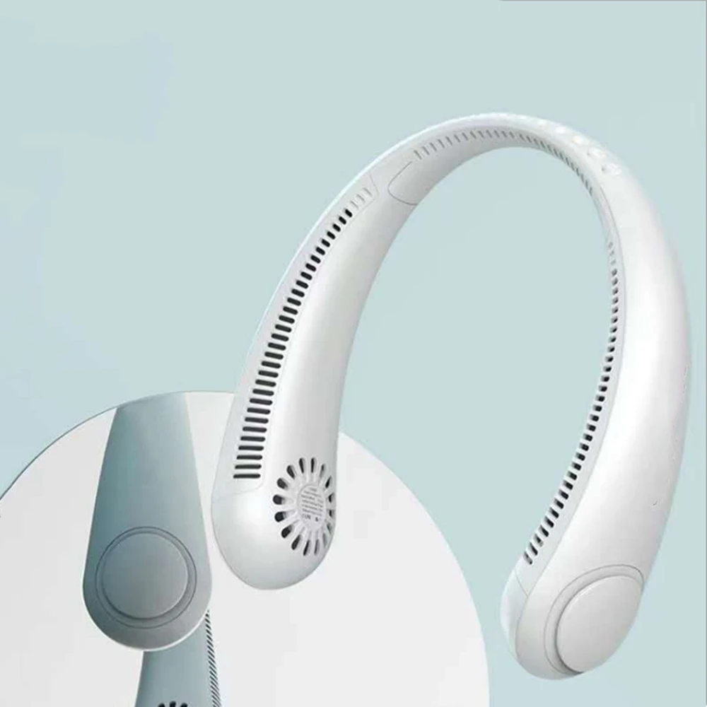 

USB портативный мини-вентилятор без лопасти, перезаряжаемый спортивный мини-вентилятор с 3 скоростями, с регулируемым вырезом, с двумя вентил...