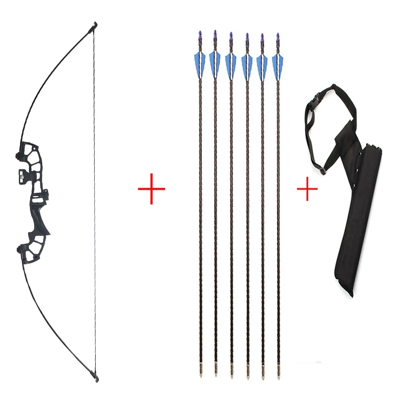 

Лук с ручкой из магниевого сплава лук для охоты 40-50 фунтов Практические аксессуары для стрельбы из лука Рекурсивный лук и набор стрел