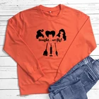 Tonight We Fly 100% хлопок Свитшот осень подарок на вечеринку в честь Хэллоуина Пуловеры Смешные Женские графические Witches праздничный свитер