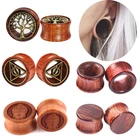 Затычки для ушей с цветами и туннельная плоть, 1 пара