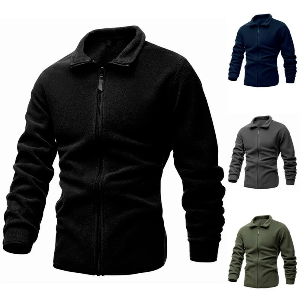 

Mens Long Sleeve Tactical Military Jacket Fleece Warm Casual Coat Outwear Winter