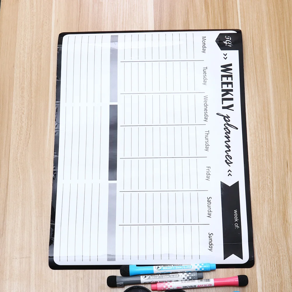 

Magnetic Weekly Dry Erase Board Fridge Calendar Whiteboard Refrigerator Office Weekly Planners
