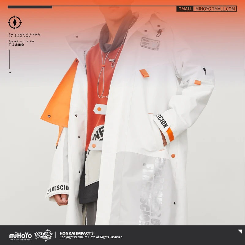 

Game Honkai Impact 3 Kiana Kaslana Herrscher of Flamescion Theme Windbreaker Couple Fashion Jacket Coat Keep Warm Christmas Gift