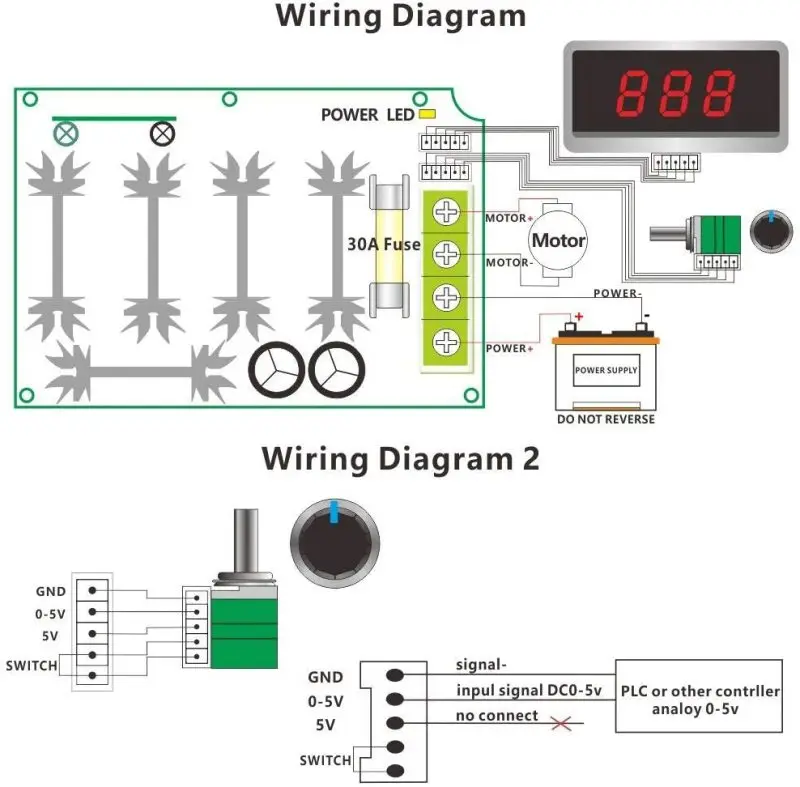 

12V-80V 30A DC Motor Speed Controller PWM Variable Speed Regulator Governor Switch With Speed Control Knob DC Motor Controller