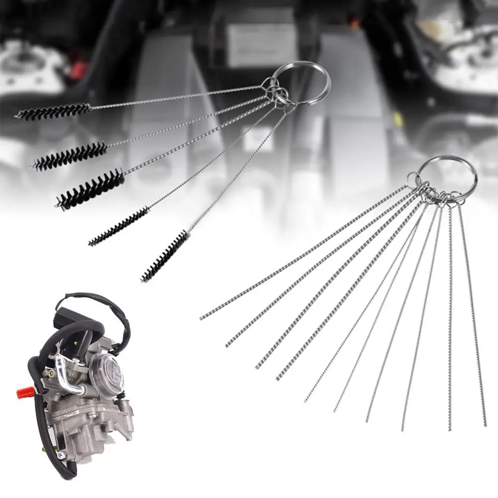 

1 Set Motorcycle Carburetor Stainless Steel Cleaning Brush Needle Set Kit New Handheld Cleaning Brushes