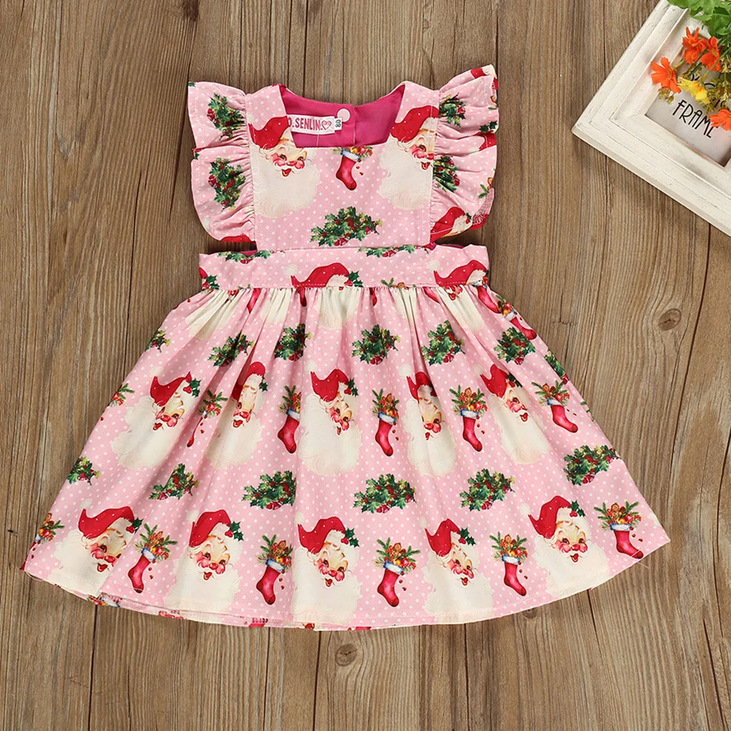 Детские рождественские платья детское праздничное платье принцессы без рукавов