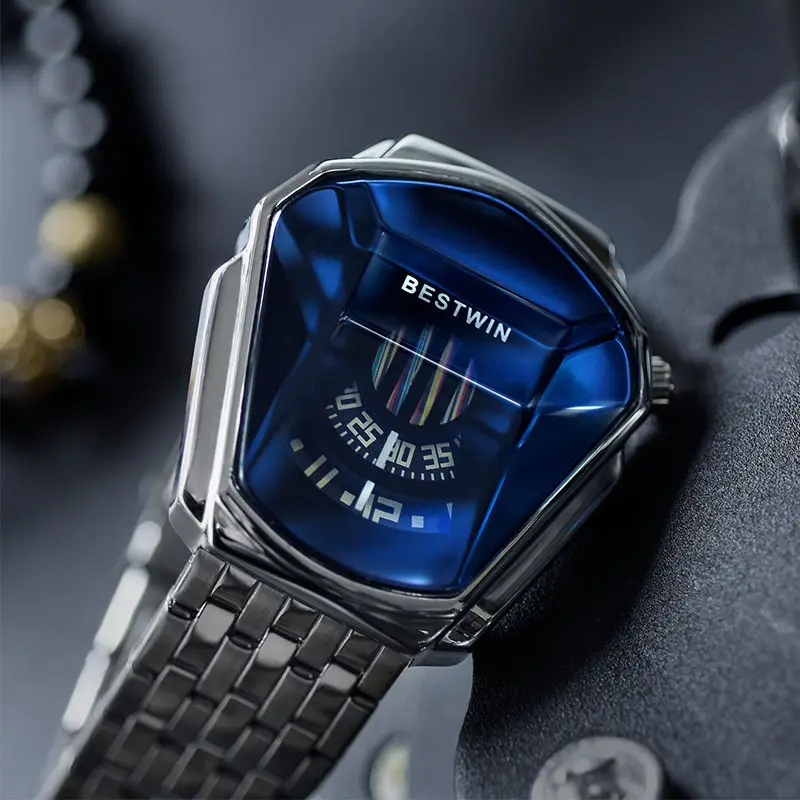 New Fashion Locomotivel Watch Men Top Brand Luxury Men Waterproof Stainless Steel Quartz Wristwatches Sports Male Zegarek Damski multi time zone men watch square brand casual sports digital waterproof wristwatches for male luxury fashion silicone clocks new