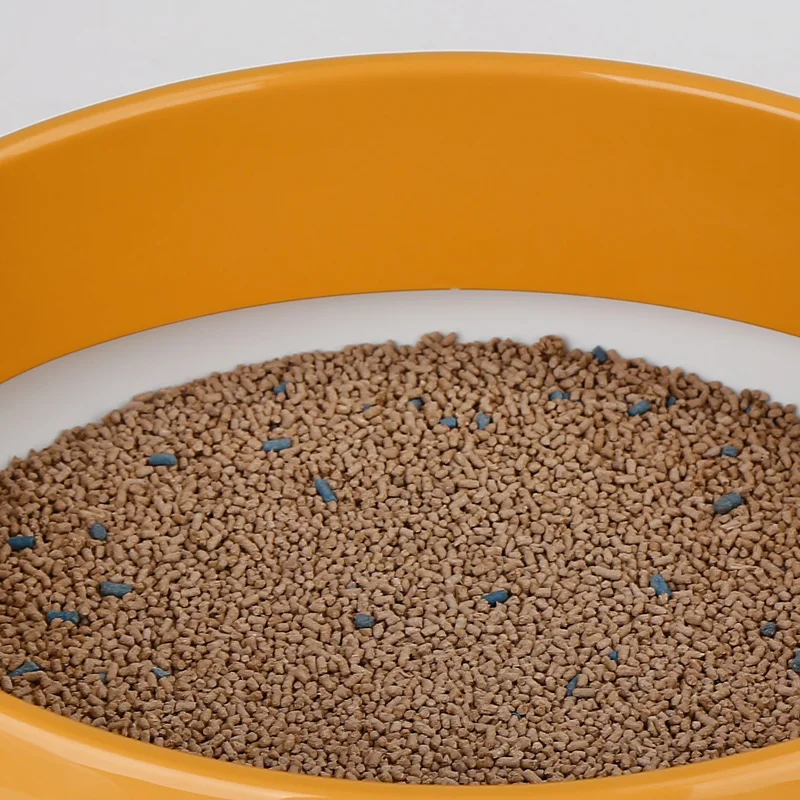 Маленькая круглая полузакрытая раковина для кошачьего туалета черная